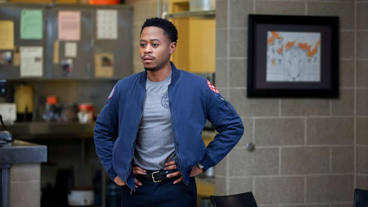 CHICAGO FIRE -- "Inside Man" Episode 12011 -- Pictured: (l-r) Daniel Kyri as Ritter -- (Photo by: Adrian Burrows/NBC)