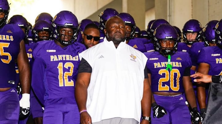 Prairie View A&M football team led by head coach Tremaine Jackson.