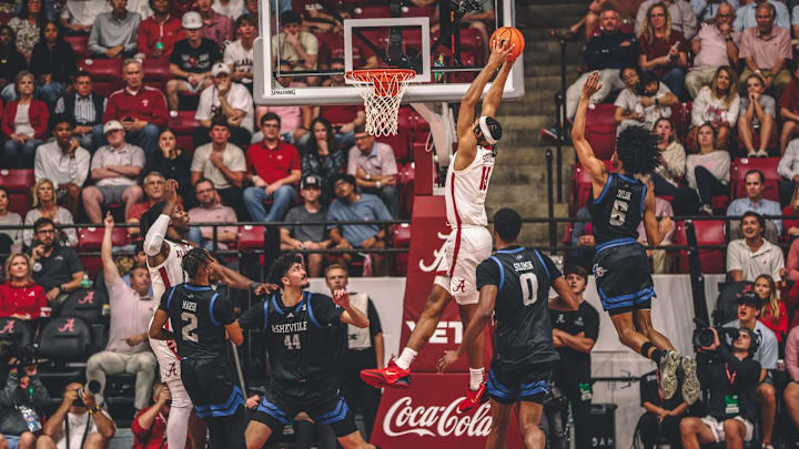 Alabama Forward Jarin Stevenson Dunks vs. UNC Asheville Alabama Forward Jarin Stevenson Dunks vs. UNC Asheville