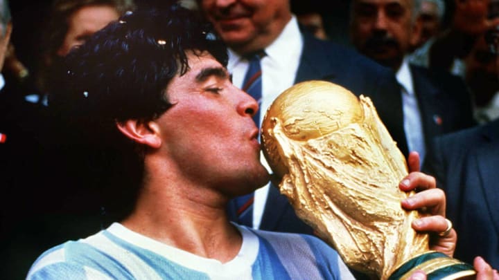 Maradona lifted the World Cup in 1986.