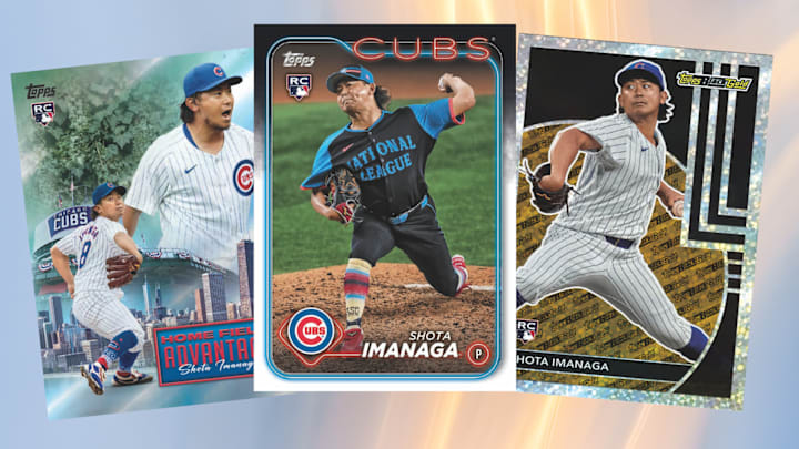 Shota Imanaga cards in 2024 Topps Baseball Update Series. Shota Imanaga cards in 2024 Topps Baseball Update Series.