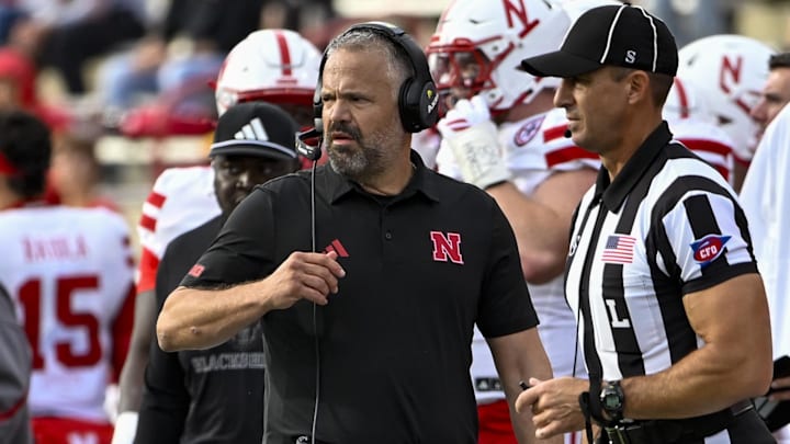 Nebraska Cornhuskers head coach Matt Rhule Nebraska Cornhuskers head coach Matt Rhule