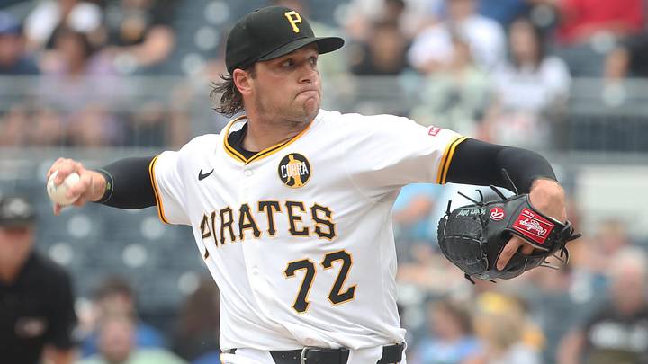Aug 20, 2025; Pittsburgh, Pennsylvania, USA; Pittsburgh Pirates relief pitcher Isaac Mattson (72) pitches against the Toronto Blue Jays during the eighth inning at PNC Park. Mandatory Credit: Charles LeClaire-Imagn Images Aug 20, 2025; Pittsburgh, Pennsylvania, USA; Pittsburgh Pirates relief pitcher Isaac Mattson (72) pitches against the Toronto Blue Jays during the eighth inning at PNC Park. Mandatory Credit: Charles LeClaire-Imagn Images