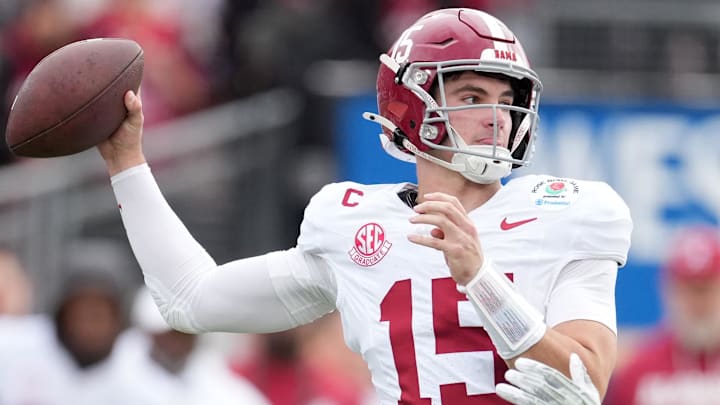 Alabama quarterback Ty Simpson could go in tonight's first round of the 2026 NFL draft.