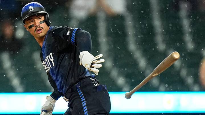 Detroit Tigers designated hitter Jahmai Jones (18) is walked. Detroit Tigers designated hitter Jahmai Jones (18) is walked.