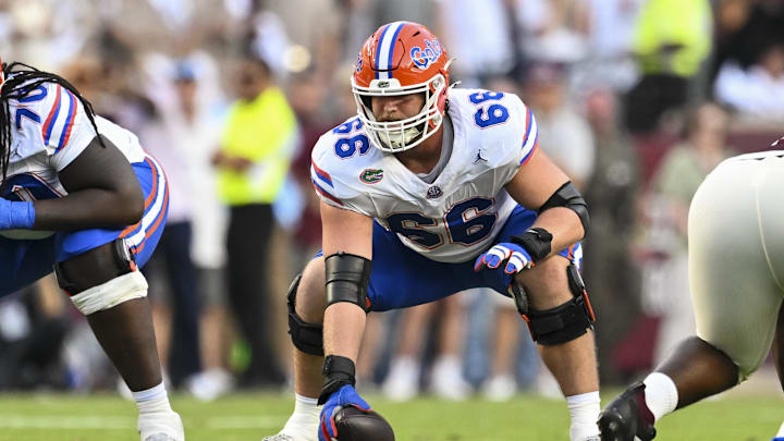 Florida Gators offensive lineman Jake Slaughter is arguably the top center prospect in the draft.