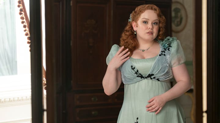 Bridgerton. Nicola Coughlan as Penelope Featherington in episode 302 of Bridgerton. Cr. Liam Daniel/Netflix © 2024