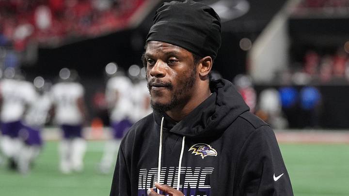 Oct 11, 2026; Atlanta, Georgia, USA; Baltimore Ravens quarterback Lamar Jackson (8) during the second quarter against the Atlanta Falcons at Mercedes-Benz Stadium. Mandatory Credit: Dale Zanine-Imagn Images Oct 11, 2026; Atlanta, Georgia, USA; Baltimore Ravens quarterback Lamar Jackson (8) during the second quarter against the Atlanta Falcons at Mercedes-Benz Stadium. Mandatory Credit: Dale Zanine-Imagn Images