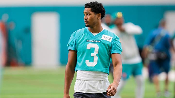 Miami Dolphins cornerback Chris Johnson (3) looks on during practice at Baptist Health Training Complex. Miami Dolphins cornerback Chris Johnson (3) looks on during practice at Baptist Health Training Complex.