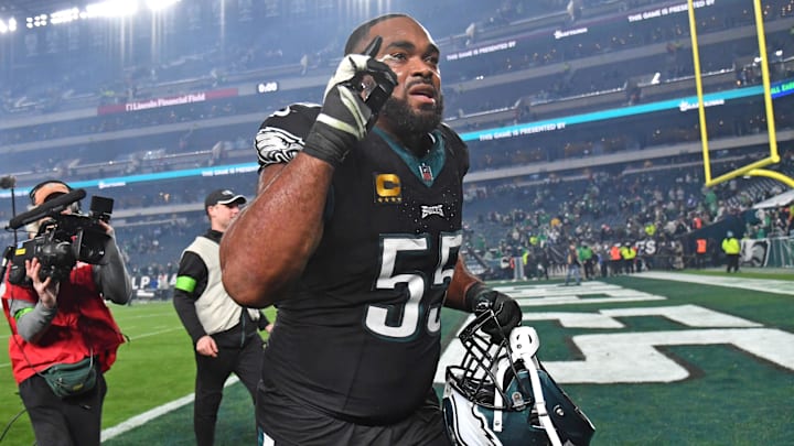 Dec 25, 2023; Philadelphia, Pennsylvania, USA; Philadelphia Eagles defensive end Brandon Graham (55)