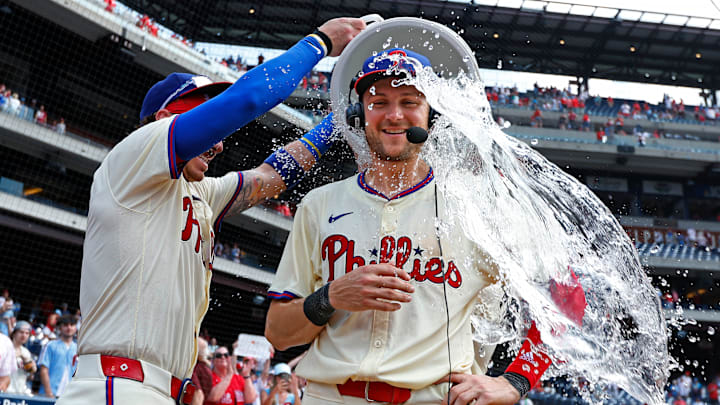 Trea Turner went 3-5 with a big two-RBI hit to help the Phillies come from behind and defeat the Marlins 7-6 on his 31st birthday