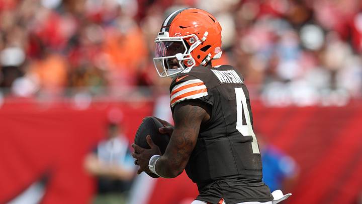 Sep 20, 2026; Tampa, Florida, USA; Cleveland Browns quarterback Deshaun Watson (4) looks to pass during the fourth quarter against the Tampa Bay Buccaneers at Raymond James Stadium. Mandatory Credit: Nathan Ray Seebeck-Imagn Images Sep 20, 2026; Tampa, Florida, USA; Cleveland Browns quarterback Deshaun Watson (4) looks to pass during the fourth quarter against the Tampa Bay Buccaneers at Raymond James Stadium. Mandatory Credit: Nathan Ray Seebeck-Imagn Images
