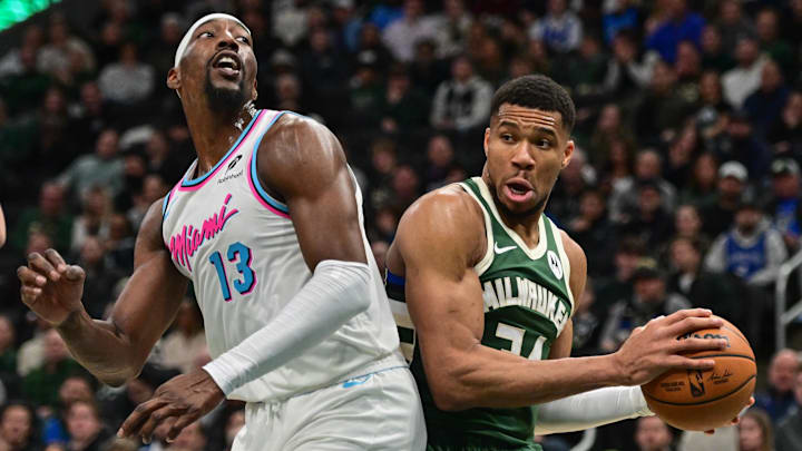 Milwaukee Bucks forward Giannis Antetokounmpo may ask to be traded, which could put Miami Heat star Bam Adebayo in a position where he can court his services. Milwaukee Bucks forward Giannis Antetokounmpo may ask to be traded, which could put Miami Heat star Bam Adebayo in a position where he can court his services.
