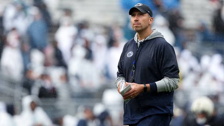 Penn State Nittany Lions football coach Matt Campbell watches practice at Beaver Stadium. Penn State Nittany Lions football coach Matt Campbell watches practice at Beaver Stadium.