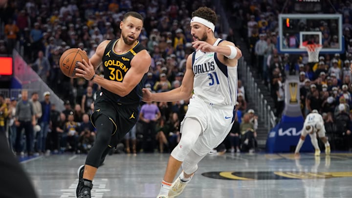 Steph Curry and the Golden State Warriors narrowly defeated Klay Thompson and the Dallas Mavericks on Tuesday night.