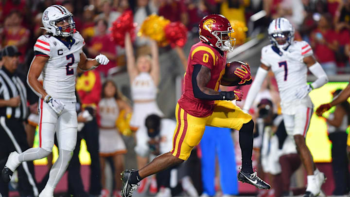 Oct 7, 2023; Los Angeles, California, USA; Southern California Trojans running back MarShawn Lloyd