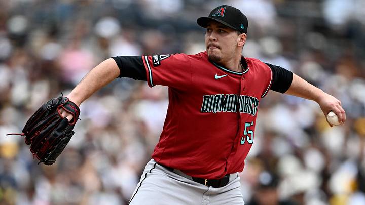 Sep 27, 2026; San Diego, California, USA; Arizona Diamondbacks pitcher Brandyn Garcia (55) during the sixth inning against the San Diego Padres at Petco Park. Mandatory Credit: Denis Poroy-Imagn Images Sep 27, 2026; San Diego, California, USA; Arizona Diamondbacks pitcher Brandyn Garcia (55) during the sixth inning against the San Diego Padres at Petco Park. Mandatory Credit: Denis Poroy-Imagn Images
