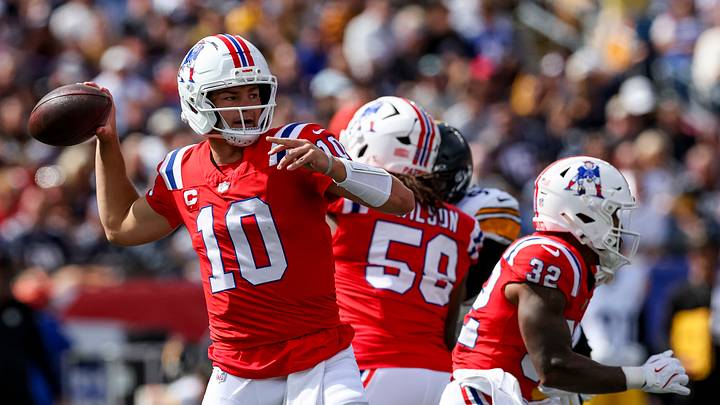 The New England Patriots and quarterback Drake Maye are favored in Week 2. The New England Patriots and quarterback Drake Maye are favored in Week 2.