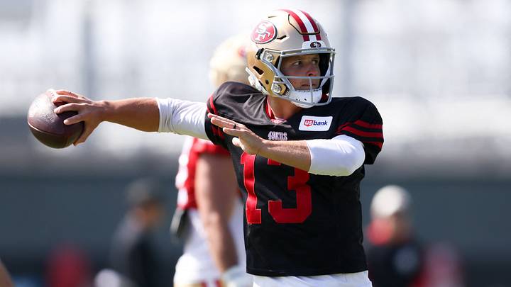 Aug 6, 2026; Santa Clara, CA, USA; San Francisco 49ers quarterback Brock Purdy (13) during training camp at SAP Performance Facility. Mandatory Credit: Sergio Estrada-Imagn Images Aug 6, 2026; Santa Clara, CA, USA; San Francisco 49ers quarterback Brock Purdy (13) during training camp at SAP Performance Facility. Mandatory Credit: Sergio Estrada-Imagn Images