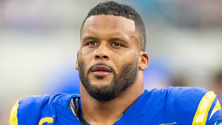 Los Angeles Rams defensive tackle Aaron Donald. Los Angeles Rams defensive tackle Aaron Donald.