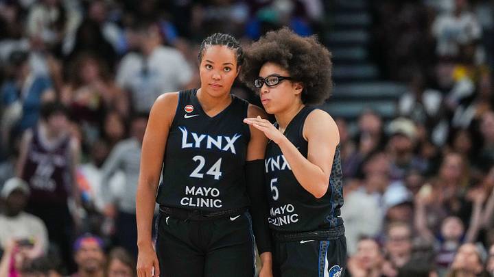 Jul 30, 2026; Toronto, Ontario, CAN; Minnesota Lynx guard Olivia Miles (5) huddles with forward Napheesa Collier (24) at a WNBA game against the Toronto Tempo at Scotiabank Arena. Mandatory Credit: Kevin Sousa-Imagn Images Jul 30, 2026; Toronto, Ontario, CAN; Minnesota Lynx guard Olivia Miles (5) huddles with forward Napheesa Collier (24) at a WNBA game against the Toronto Tempo at Scotiabank Arena. Mandatory Credit: Kevin Sousa-Imagn Images