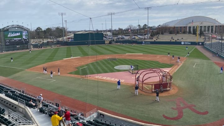 Sewell-Thomas Stadium before a game between Alabama and Presbyterian. Sewell-Thomas Stadium before a game between Alabama and Presbyterian.