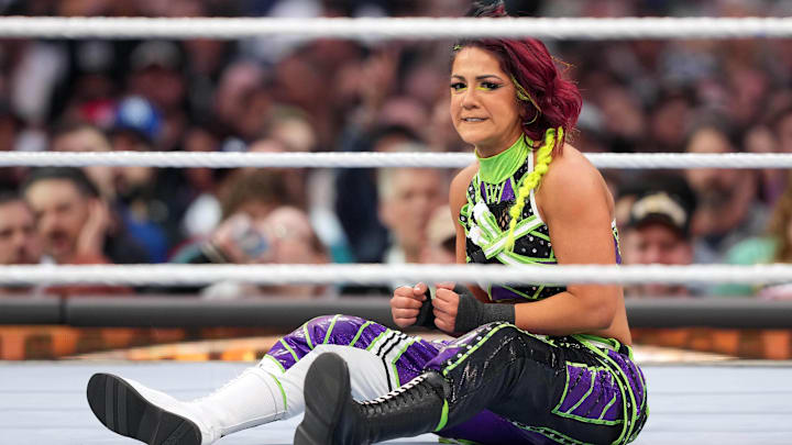 Apr 1, 2023; Inglewood, CA, USA; Bayley during Wrestlemania Night 1 at SoFi Stadium. Mandatory