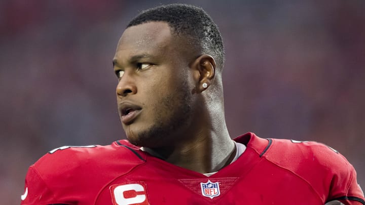 Oct 24, 2021; Glendale, Arizona, USA; Arizona Cardinals offensive tackle D.J. Humphries (74) against the Houston Texans at State Farm Stadium. Mandatory Credit: Mark J. Rebilas-Imagn Images
