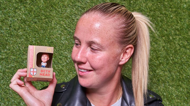 Beth Mead is the first female footballer to be created as an iconic 'Big Head' figurine