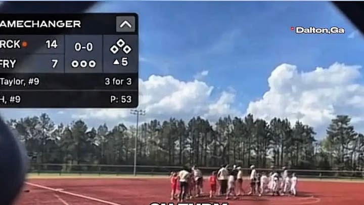 Meredith Haskew Grant was seen physically fighting two of the opponent’s coaches. Meredith Haskew Grant was seen physically fighting two of the opponent’s coaches.