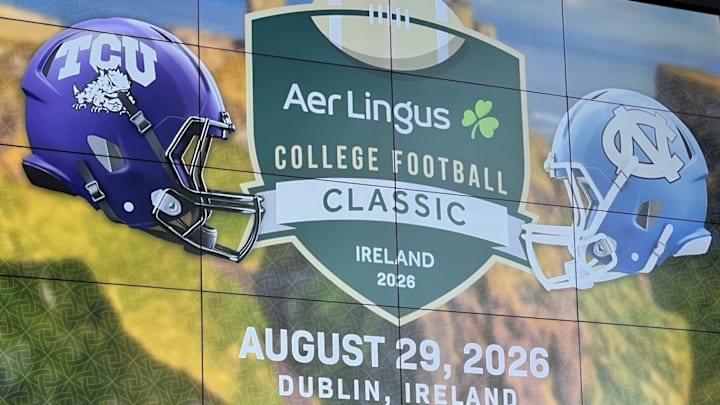 TCU will open the 2026 season in Dublin, Ireland where they will face the North Carolina Tar Heels in the Aer Lingus Classic on August 29, 2026. 