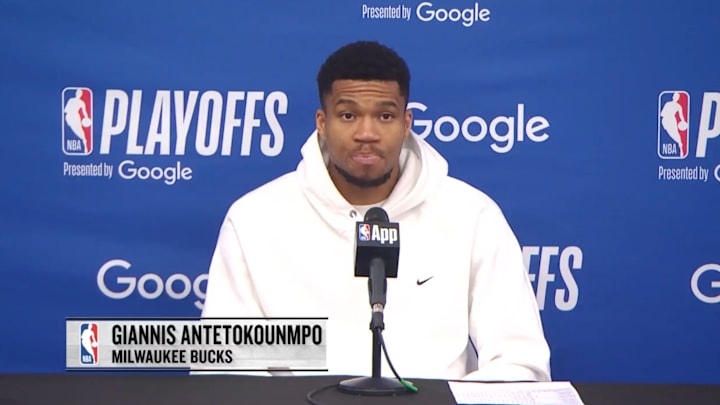 Giannis Antetokounmpo on April 29, 2025.