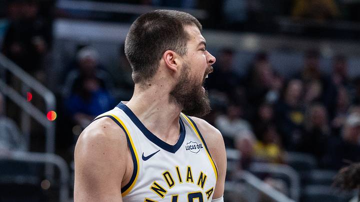Mar 18, 2026; Indianapolis, Indiana, USA; Indiana Pacers center Ivica Zubac (40) reacts to a basket in the first half against the Portland Trail Blazers at Gainbridge Fieldhouse. Mandatory Credit: Trevor Ruszkowski-Imagn Images Mar 18, 2026; Indianapolis, Indiana, USA; Indiana Pacers center Ivica Zubac (40) reacts to a basket in the first half against the Portland Trail Blazers at Gainbridge Fieldhouse. Mandatory Credit: Trevor Ruszkowski-Imagn Images