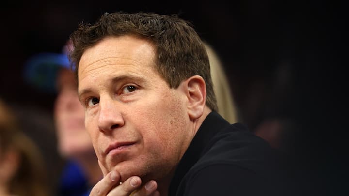 Jan 29, 2026; Phoenix, Arizona, USA; Phoenix Suns owner Mat Ishbia against the Detroit Pistons in the second half at Mortgage Matchup Center. Mandatory Credit: Mark J. Rebilas-Imagn Images
