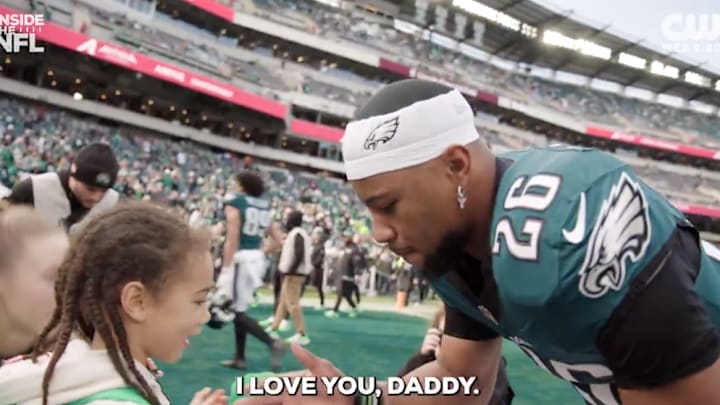 Saquon Barkley's kids were so happy to see their dad after last Sunday's win.