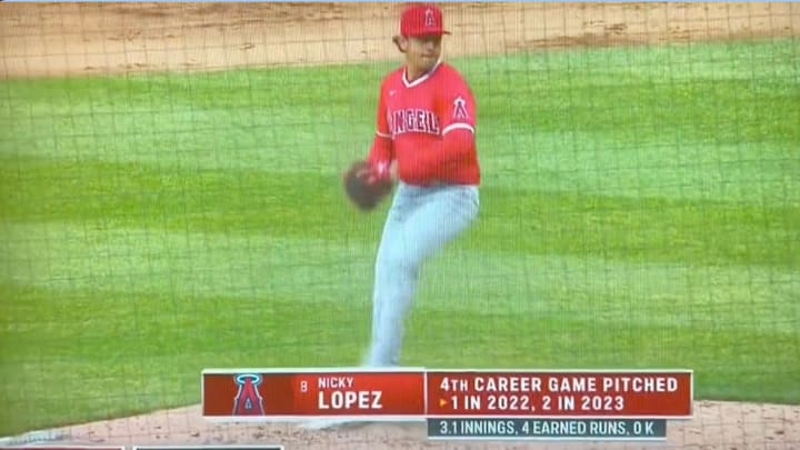 Angels infielder Nicky Lopez is called upon to pitch on Opening Day against the White Sox.
