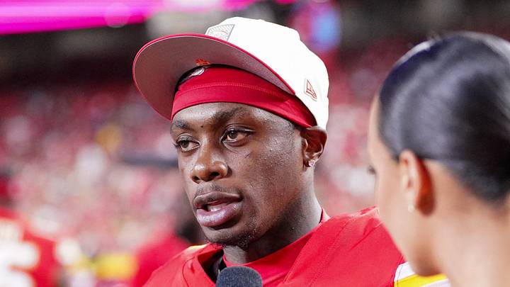 Kansas City Chiefs wide receiver Xavier Worthy (1) Kansas City Chiefs wide receiver Xavier Worthy (1)