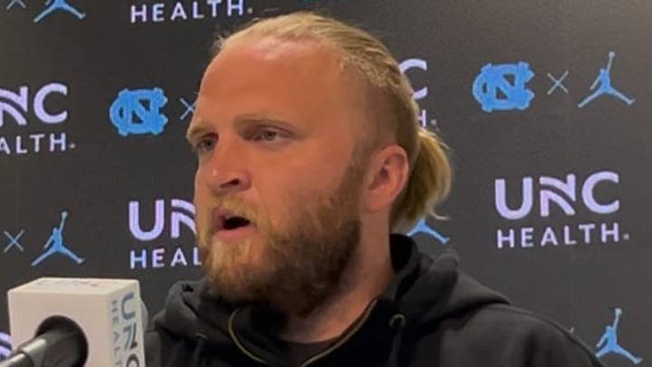 UNC football defensive coordinator Steve Belichick during a press conference on Aug. 6, 2025, inside the Kenan Football Center. UNC football defensive coordinator Steve Belichick during a press conference on Aug. 6, 2025, inside the Kenan Football Center.