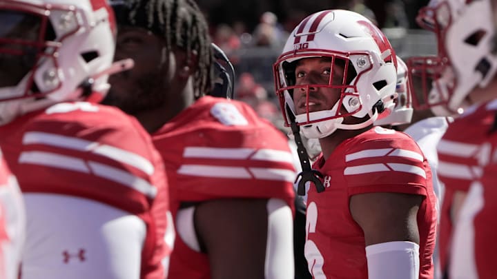 Wisconsin cornerback Xavier Lucas (6) is shown during the first quarter of their game against South Dakota Saturday, September 7 , 2024 at Camp Randall Stadium in Madison, Wisconsin