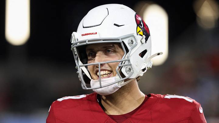 Aug 6, 2026; Canton, Ohio, USA; Arizona Cardinals quarterback Carson Beck (19) reacts during the game against the Carolina Panthers at Tom Benson Hall of Fame Stadium. Mandatory Credit: Charles LeClaire-Imagn Images Aug 6, 2026; Canton, Ohio, USA; Arizona Cardinals quarterback Carson Beck (19) reacts during the game against the Carolina Panthers at Tom Benson Hall of Fame Stadium. Mandatory Credit: Charles LeClaire-Imagn Images