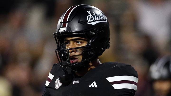 Sep 6, 2025; Starkville, Mississippi, USA; Mississippi State Bulldogs wide receiver Brenen Thompson (0) reacts after a touchdown during the fourth quarter against the Arizona State Sun Devils at Davis Wade Stadium at Scott Field. Mandatory Credit: Petre Thomas-Imagn Images Sep 6, 2025; Starkville, Mississippi, USA; Mississippi State Bulldogs wide receiver Brenen Thompson (0) reacts after a touchdown during the fourth quarter against the Arizona State Sun Devils at Davis Wade Stadium at Scott Field. Mandatory Credit: Petre Thomas-Imagn Images