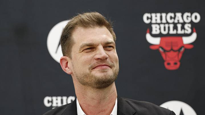 Jun 17, 2026; Chicago, Il, USA; New Chicago Bulls head coach Tiago Splitter smiles during a press conference at Advocate Center. Mandatory Credit: Kamil Krzaczynski-Imagn Images Jun 17, 2026; Chicago, Il, USA; New Chicago Bulls head coach Tiago Splitter smiles during a press conference at Advocate Center. Mandatory Credit: Kamil Krzaczynski-Imagn Images