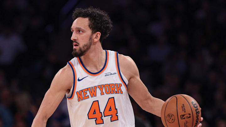 Feb 19, 2026; New York, New York, USA; New York Knicks guard Landry Shamet (44) dribbles up court against the Detroit Pistons during the first half at Madison Square Garden. Mandatory Credit: Vincent Carchietta-Imagn Images Feb 19, 2026; New York, New York, USA; New York Knicks guard Landry Shamet (44) dribbles up court against the Detroit Pistons during the first half at Madison Square Garden. Mandatory Credit: Vincent Carchietta-Imagn Images