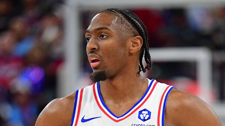 Philadelphia 76ers guard Tyrese Maxey (0) on February 2, 2026. Philadelphia 76ers guard Tyrese Maxey (0) on February 2, 2026.