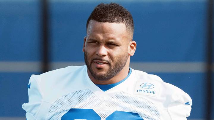 Los Angeles Rams defensive end Aaron Donald. Los Angeles Rams defensive end Aaron Donald.
