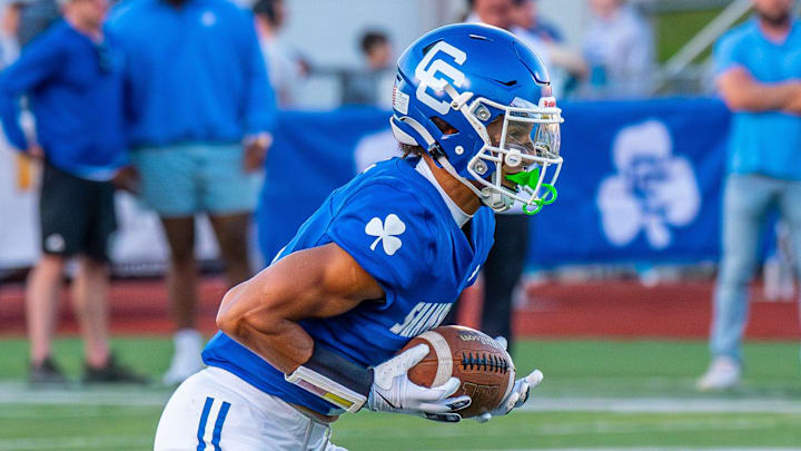 Detroit Catholic Central's Samson Gash returns a punt during a football game on Friday, Aug. 29, 2025. Detroit Catholic Central's Samson Gash returns a punt during a football game on Friday, Aug. 29, 2025.