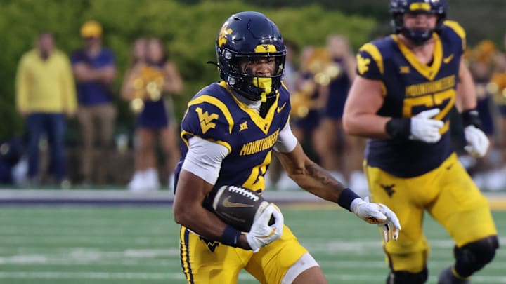 West Virginia University receiver Cam Vaughn