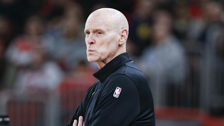 Apr 1, 2026; Chicago, Illinois, USA; Indiana Pacers head coach Rick Carlisle looks on from the sidelines during the first half at United Center. Mandatory Credit: Kamil Krzaczynski-Imagn Images Apr 1, 2026; Chicago, Illinois, USA; Indiana Pacers head coach Rick Carlisle looks on from the sidelines during the first half at United Center. Mandatory Credit: Kamil Krzaczynski-Imagn Images