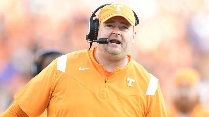 Tennessee Head Coach Josh Heupel at the 2021 Music City Bowl NCAA college football game at Nissan Stadium in Nashville, Tenn. on Thursday, Dec. 30, 2021.

Kns Tennessee Purdue