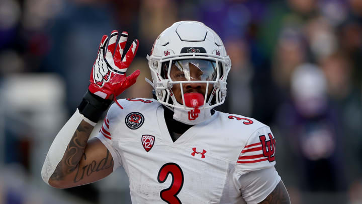 Utah Utes running back Ja'Quinden Jackson before transferring to play for the Arkansas Razorbacks.
